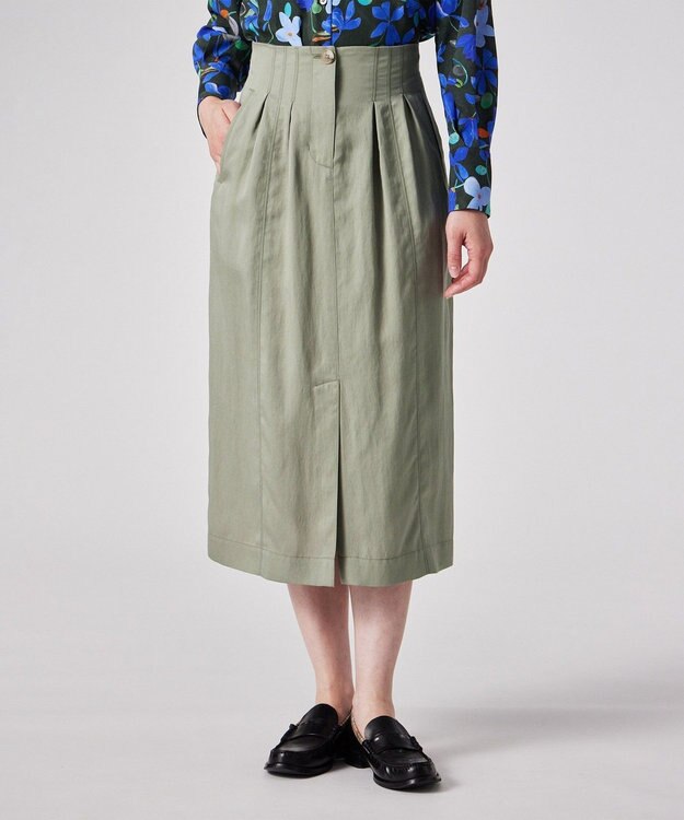 Paul Smith ツイル ストレート スカート カーキ