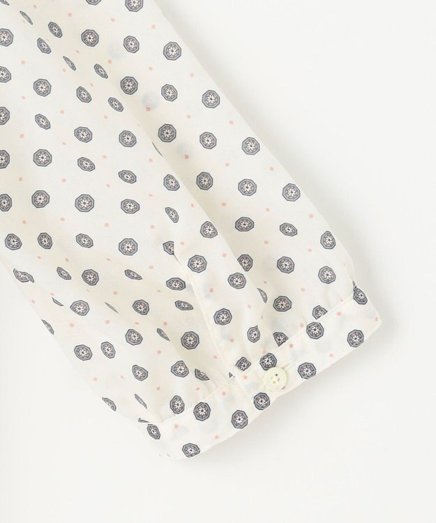 J.PRESS LADIES 【洗える】ジオメトリックプリント ブラウス ホワイト系5