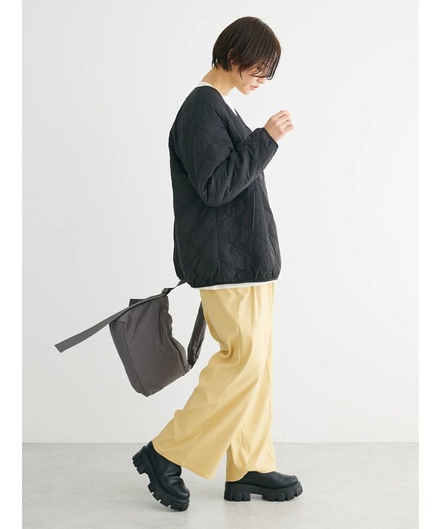 Green Parks ・ＳＵＧＡＲ　ＳＰＯＯＮ　２ｗａｙフラワーキルトブルゾン Black