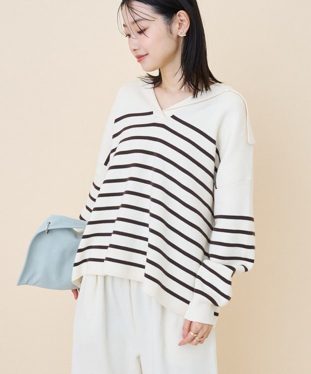 AMERICAN HOLIC セーラーカラーニットプルオーバー Brown