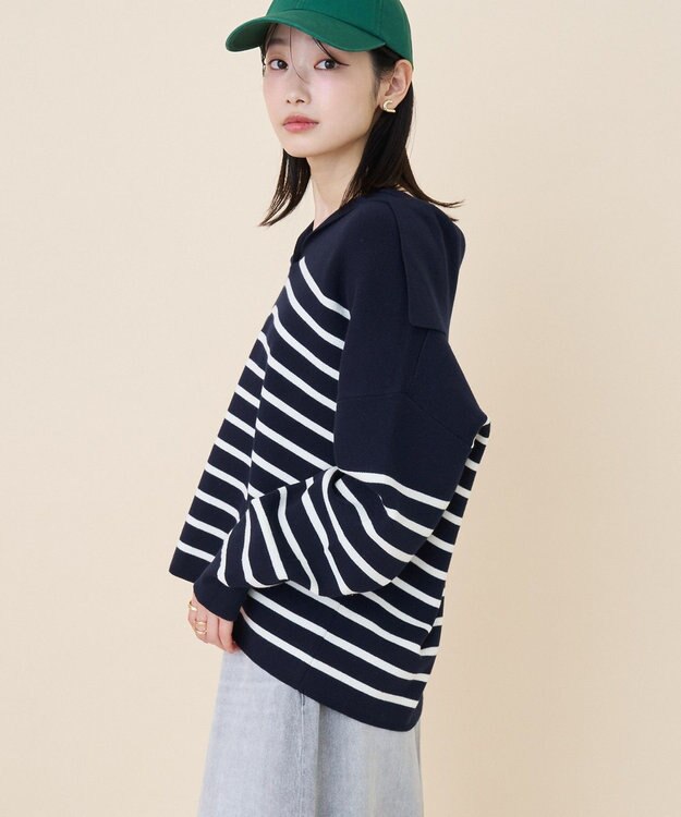 AMERICAN HOLIC セーラーカラーニットプルオーバー Navy