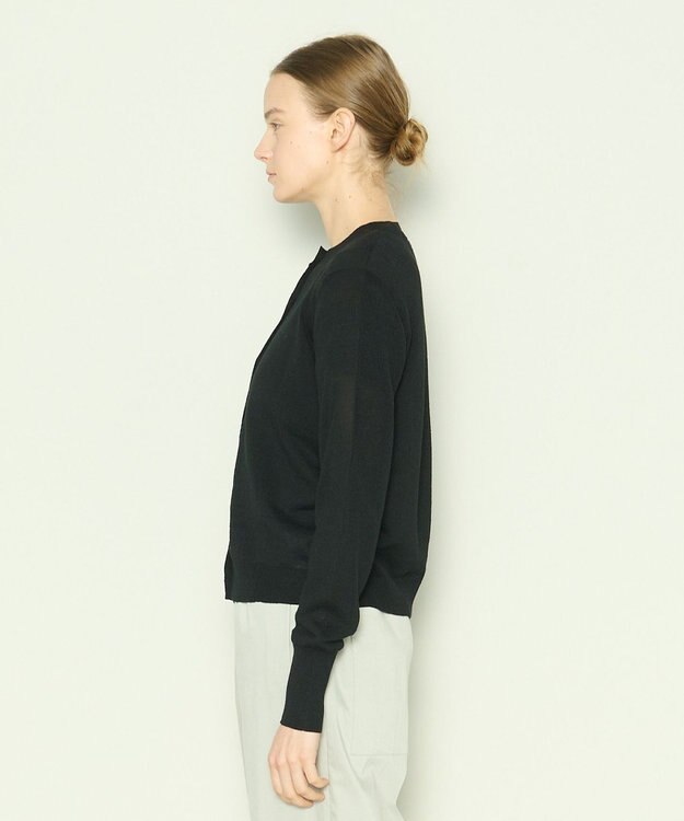 JOSEPH 【洗える】リネンコットン　カーディガン Black