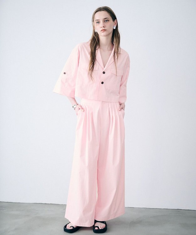 uncrave クールタッチカラータイプライター シャツジャケット ピンク(WEB限定カラー)