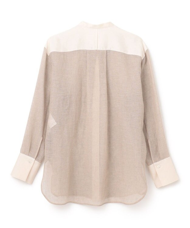 BEIGE， MATHIEU / バンドカラーシャツ Flax
