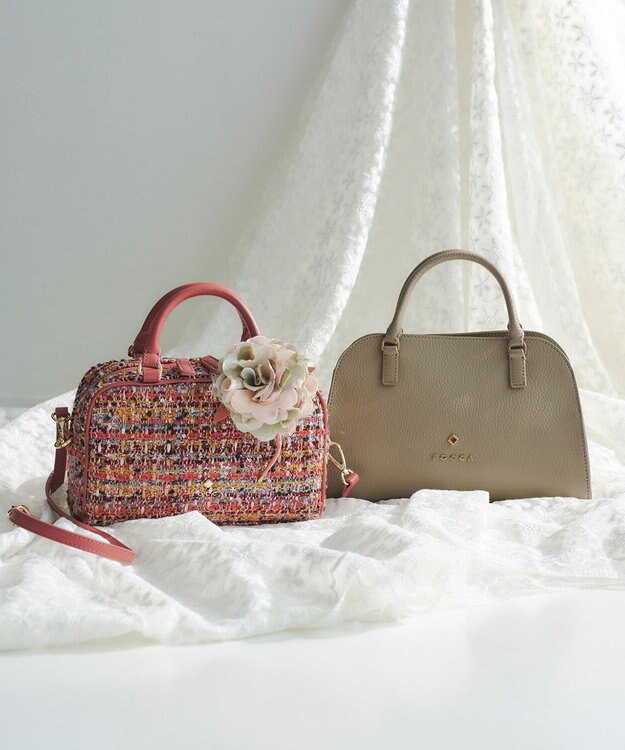 TOCCA 【美人百花掲載】OREILLER BAG ミニボストンバッグ ローズ系