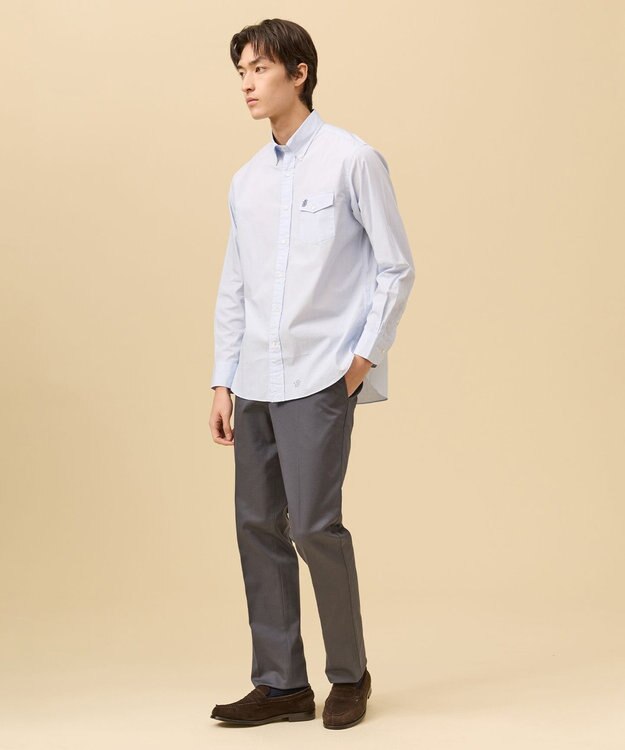 J.PRESS MEN ヘアラインストライプ シャツ / B.D. サックスブルー系1