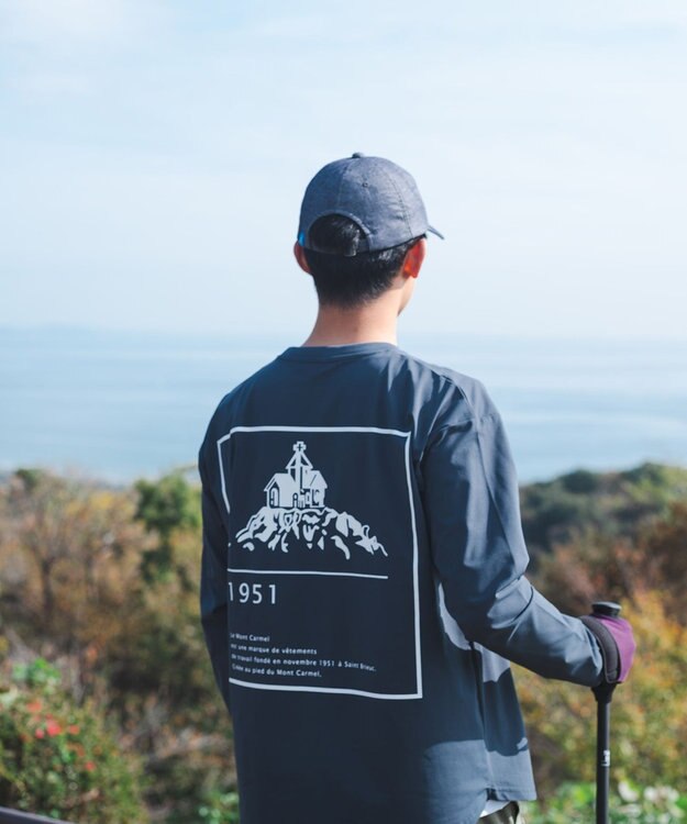 SHARE PARK MENS 【UVカット・吸水速乾・ストレッチ・軽量 】ＺＩＰポケットＴシャツ（L・XLサイズ） ネイビー系