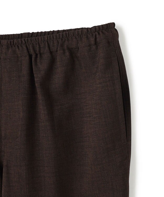 UNFILO MENS リネンライク イージーテーパード ブラウン