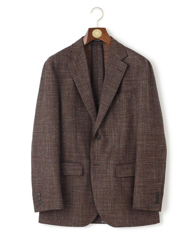 J.PRESS MEN 【WEB・一部店舗限定】フレーキーシルクリネン ジャケット ブラウン系