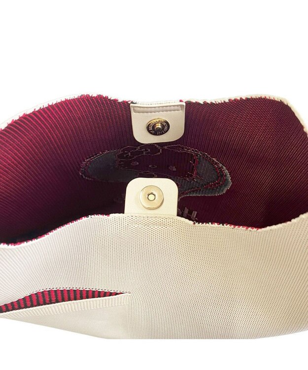 ROOTOTE 8489【A4サイズ収納】IP.ラウンド.ニット.ハローキティ-A 01：アイボリー