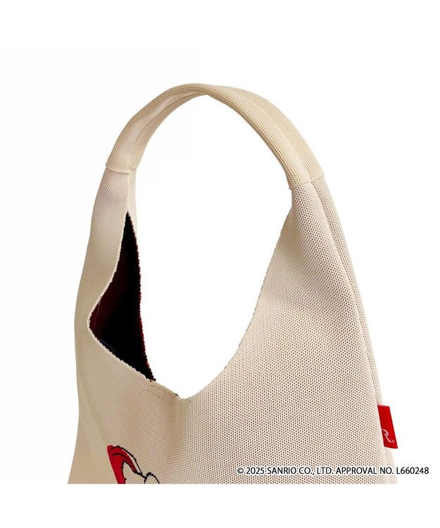 ROOTOTE 8489【A4サイズ収納】IP.ラウンド.ニット.ハローキティ-A 01：アイボリー