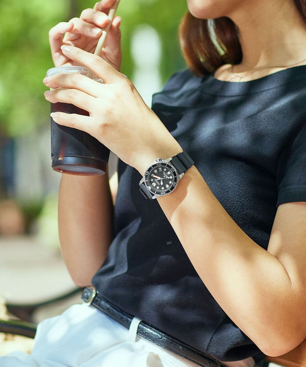 CITIZEN 【ケース径約37mmのボーイズサイズ】大きすぎず小さすぎず絶妙なサイズ感のダイバーズウオッチ ブラック