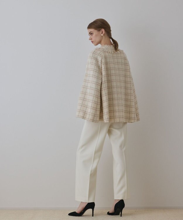 GRACE CONTINENTAL フレアスリーブツイードジャケット キナリ