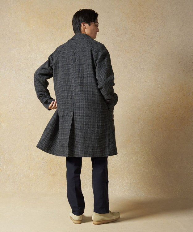 J.PRESS MEN 【J.PRESS Original Fabric for CUBA BEACH】ツイードバルカラーコート グレー系3