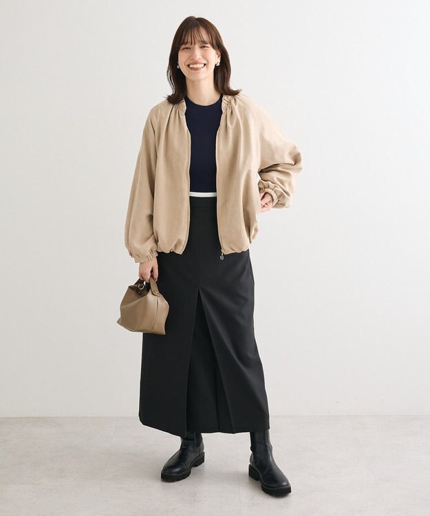 Green Parks 袖口金釦リブニットプルオーバー Dark Navy