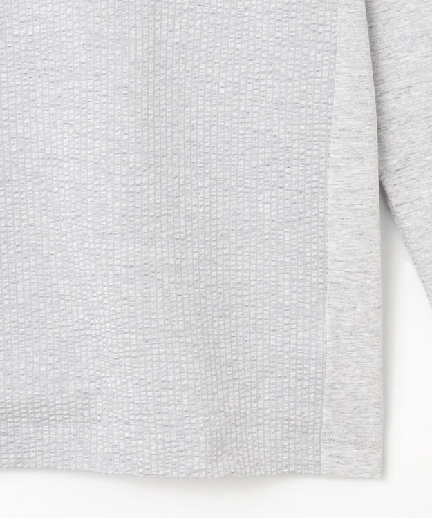 JOSEPH ABBOUD 【オリジナルオーガニックコットン使用】JOE COTTONサッカーVネックシャツ ライトグレー系7