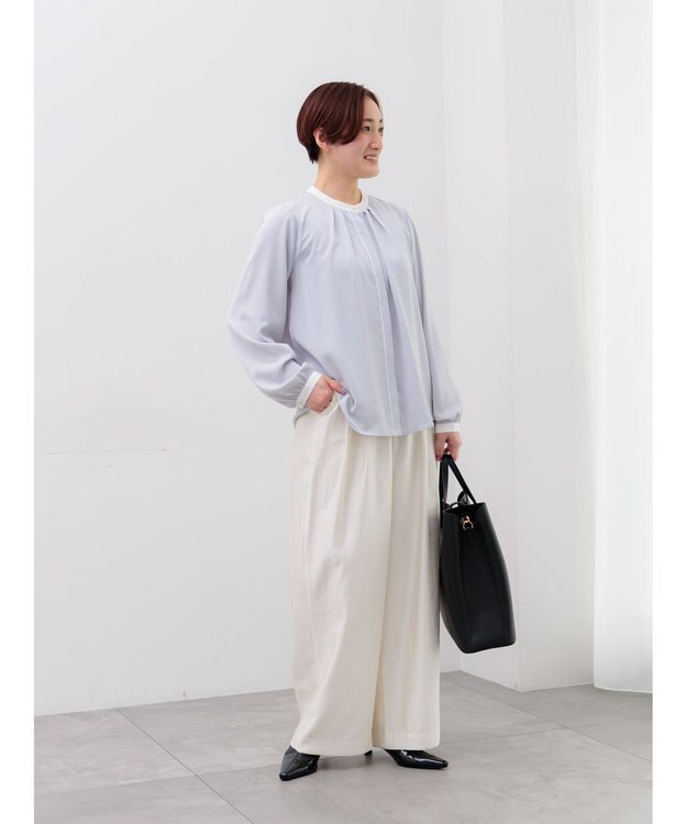 Te chichi シャイニーワイドパンツ(セットアップ可) オフホワイト