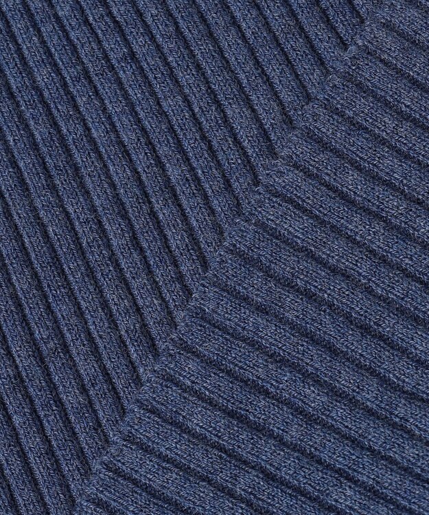 J.PRESS YORK STREET 【WOMEN】リブタートルニット ダルブルー系