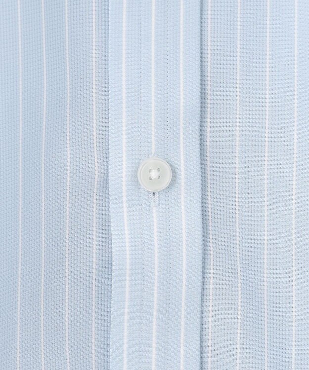 GOTAIRIKU 春夏向け【形態安定】SUMMERPREMIUMPLEATS_スモールワイドカラー 半袖ドレスシャツ（ストライプ/チェック） サックスブルー系1