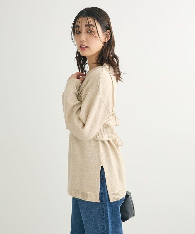 Green Parks ＳＥＴ２点　ニットキャミ＋ニットチュニック Brown Mixture