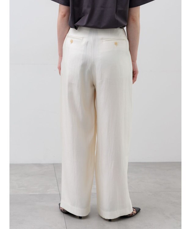 Te chichi シャイニーワイドパンツ(セットアップ可) オフホワイト