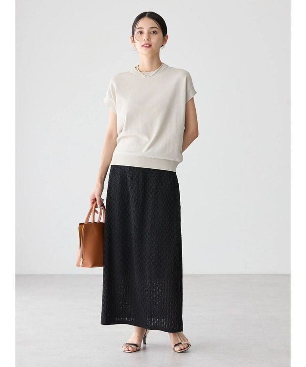 AMERICAN HOLIC フレンチスリーブニットプルオーバー Light Gray