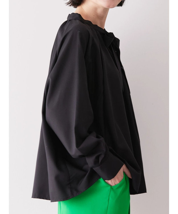 AMERICAN HOLIC イージーケア２ＷＡＹボウタイブラウス Black