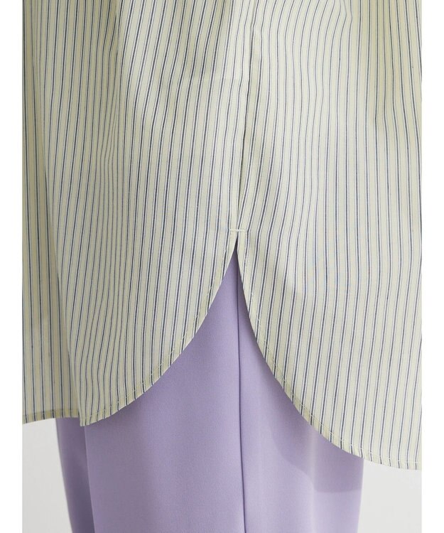 Green Parks ゆったり衿つきシャツ Stripe