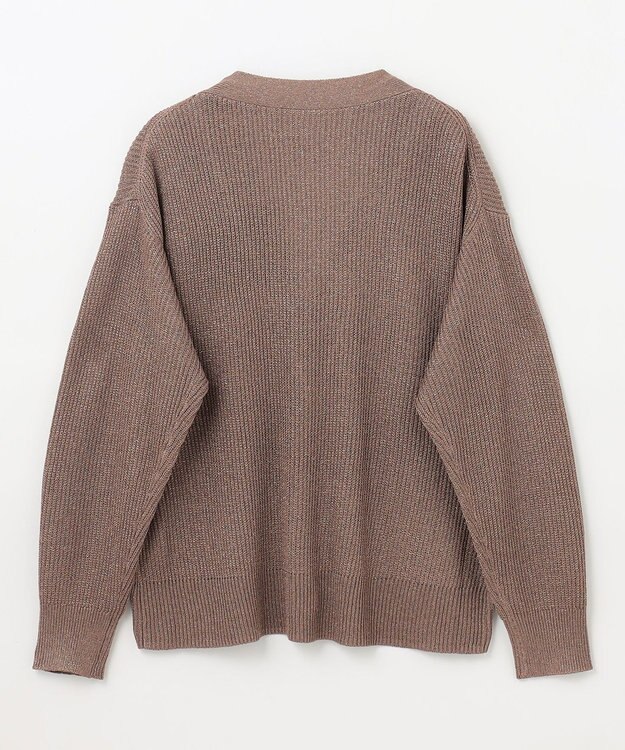 GRACE CONTINENTAL ラメニットカーディガン グレー