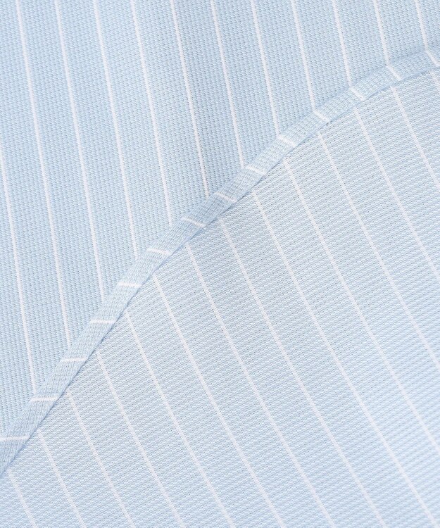 GOTAIRIKU 春夏向け【形態安定】SUMMERPREMIUMPLEATS_スモールワイドカラー 半袖ドレスシャツ（ストライプ/チェック） サックスブルー系1
