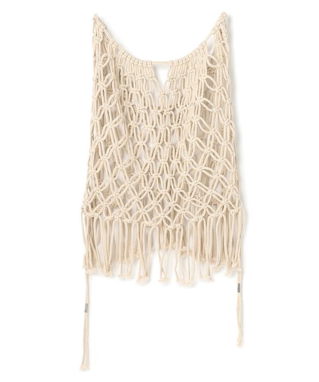 uncrave マクラメニット 2WAYキャミソール ナチュラル