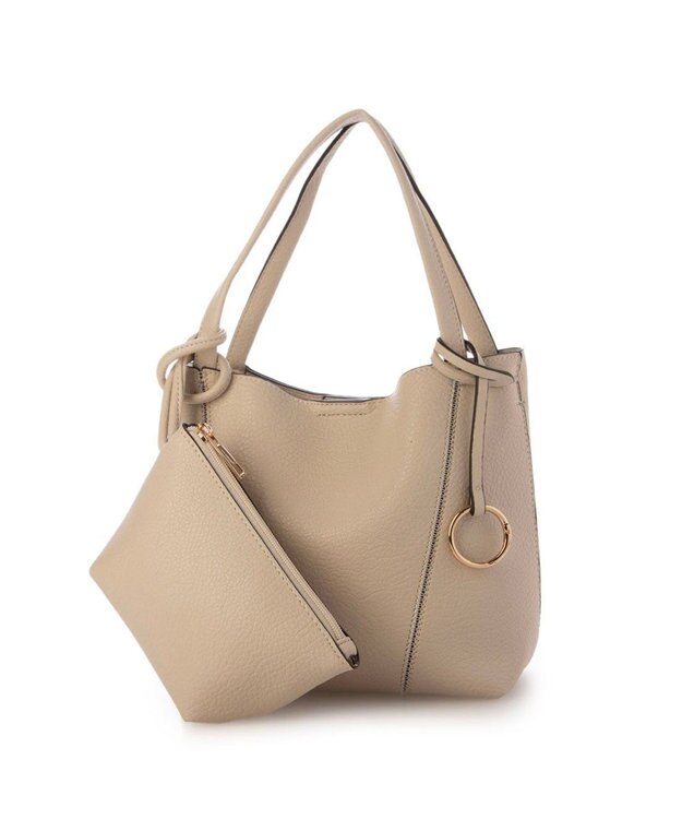 UNBILLION カシュカシュ cachecache / ジグザグステッチ変形ミニバッグ アイボリー