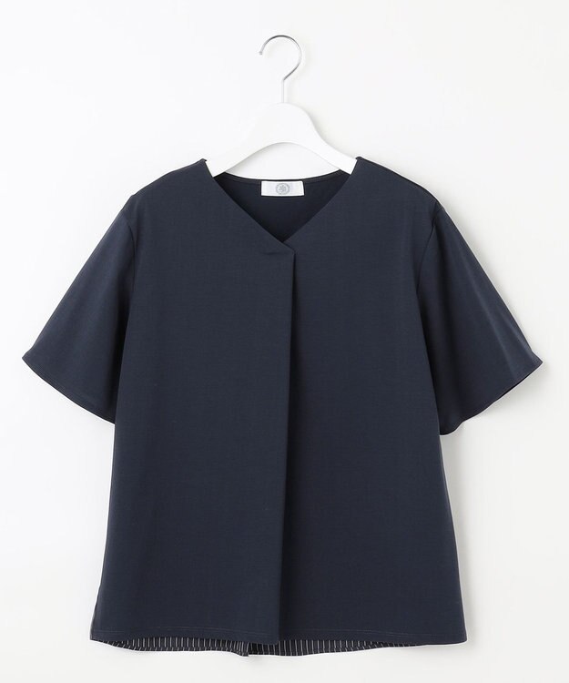 J.PRESS LADIES S 【WEB限定カラーあり・吸水速乾・イージーケア】ブロッキングジャージー カットソー ネイビー系