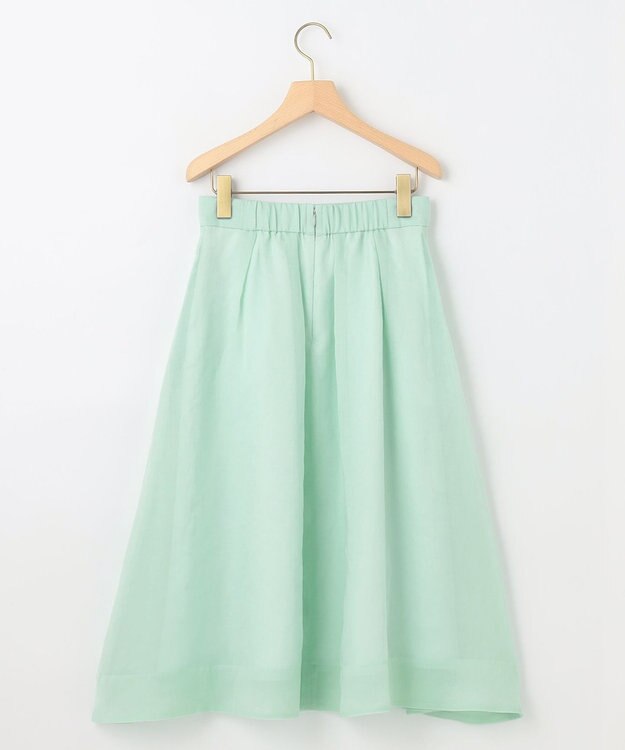 組曲 S 【WEB限定】シアーボイルタックフレア スカート スモーキーグリーン系