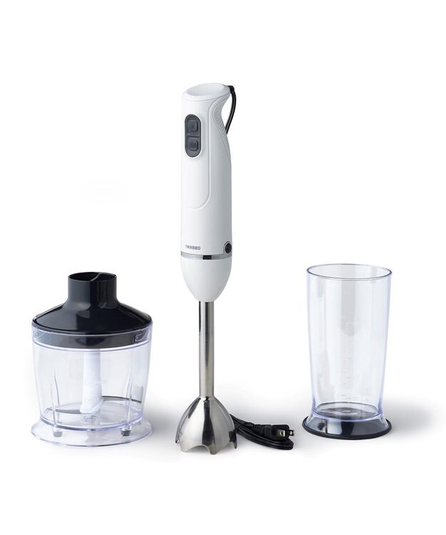 YAMATO テーブル＆キッチン 【TWINBIRD】チョッパー付ハンディーブレンダー  ホワイト  KC-4833W ホワイト
