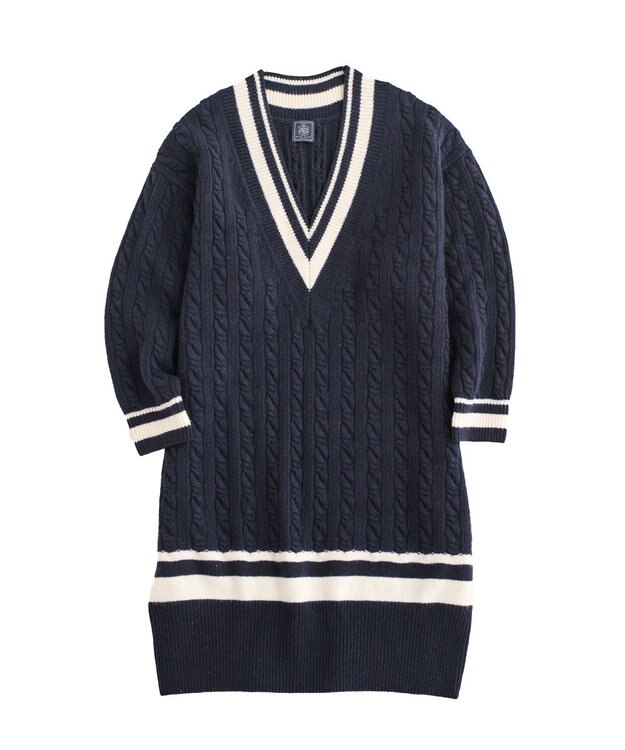 J.PRESS MEN 【J.PRESS ORIGINALS × CLUEL】チルデンニットワンピース ネイビー系