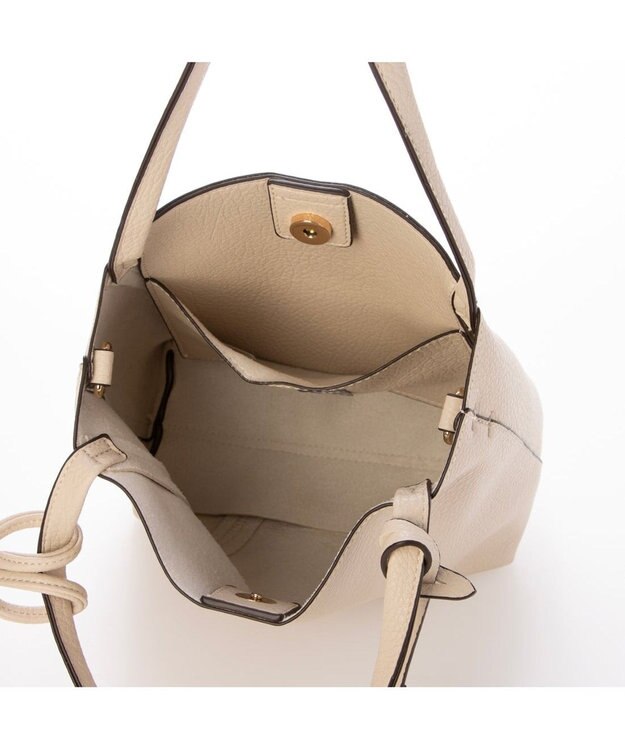 UNBILLION カシュカシュ cachecache / ジグザグステッチ変形ミニバッグ アイボリー