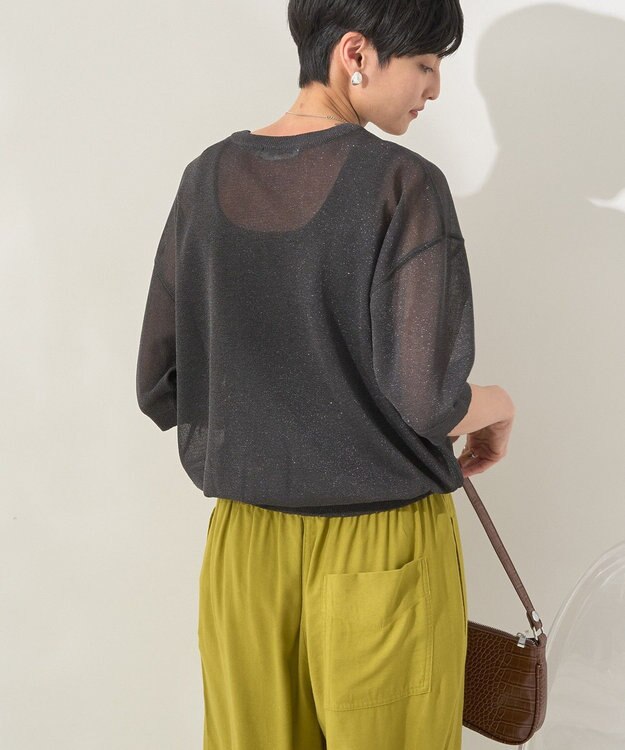 AMERICAN HOLIC ラメシアーニット Charcoal Gray