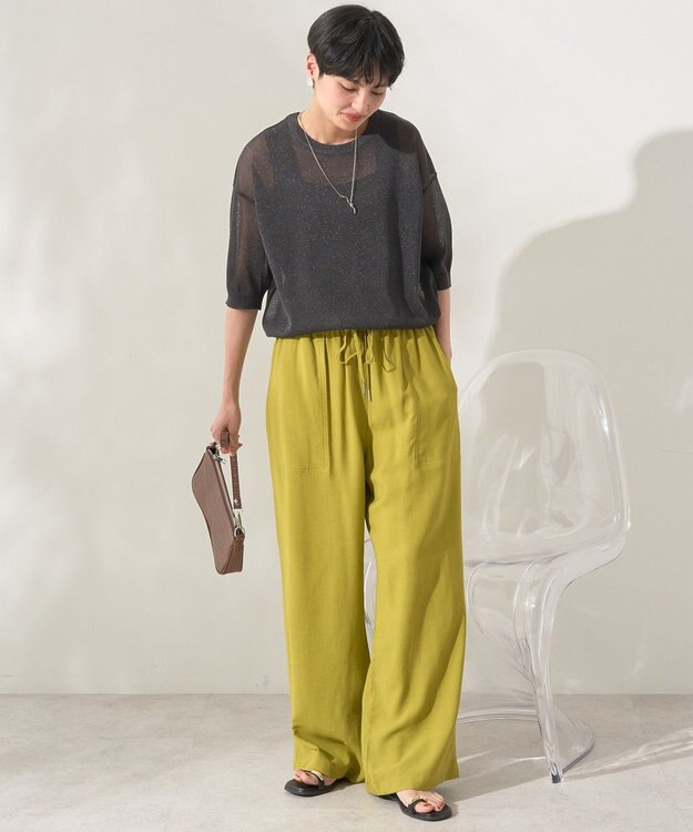 AMERICAN HOLIC ラメシアーニット Charcoal Gray