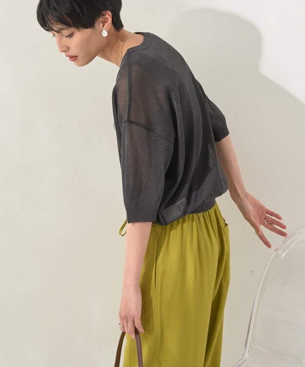 AMERICAN HOLIC ラメシアーニット Charcoal Gray