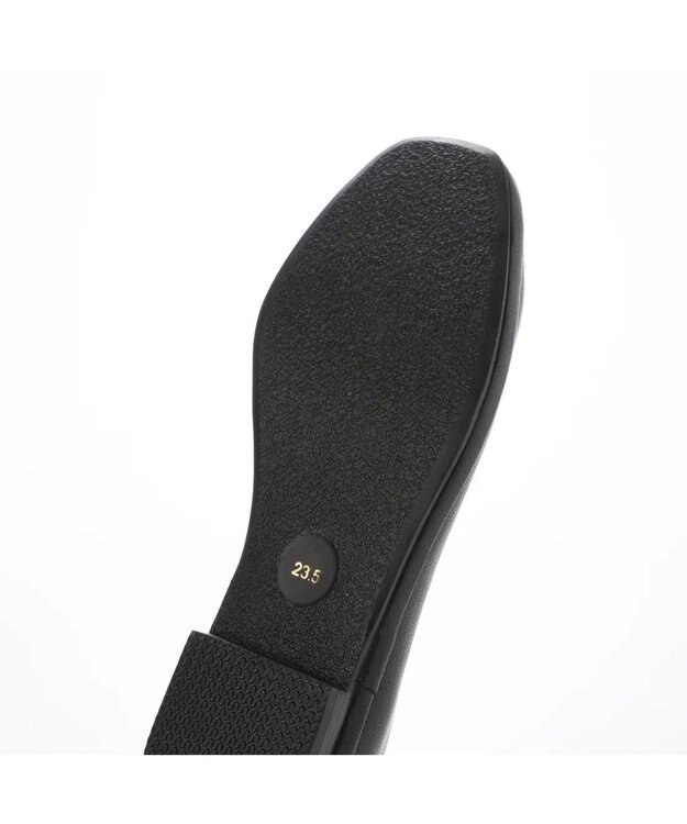 ing <ing>【WEB限定】【サスティナブル】スクエアトゥVカットフラットパンプス ブラック