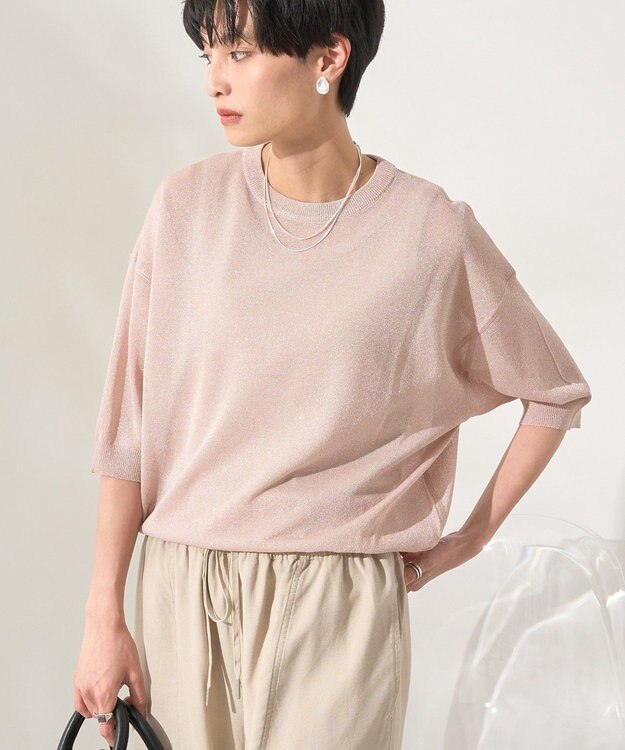 AMERICAN HOLIC ラメシアーニット Peach