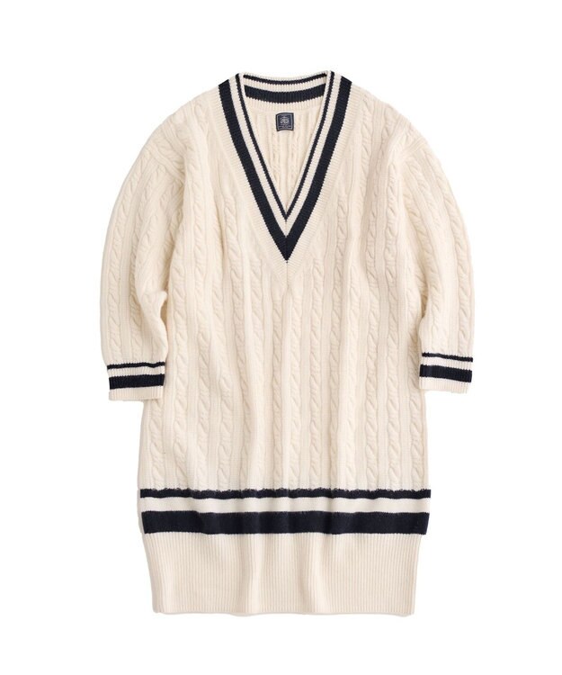 J.PRESS MEN 【J.PRESS ORIGINALS × CLUEL】チルデンニットワンピース ホワイト系