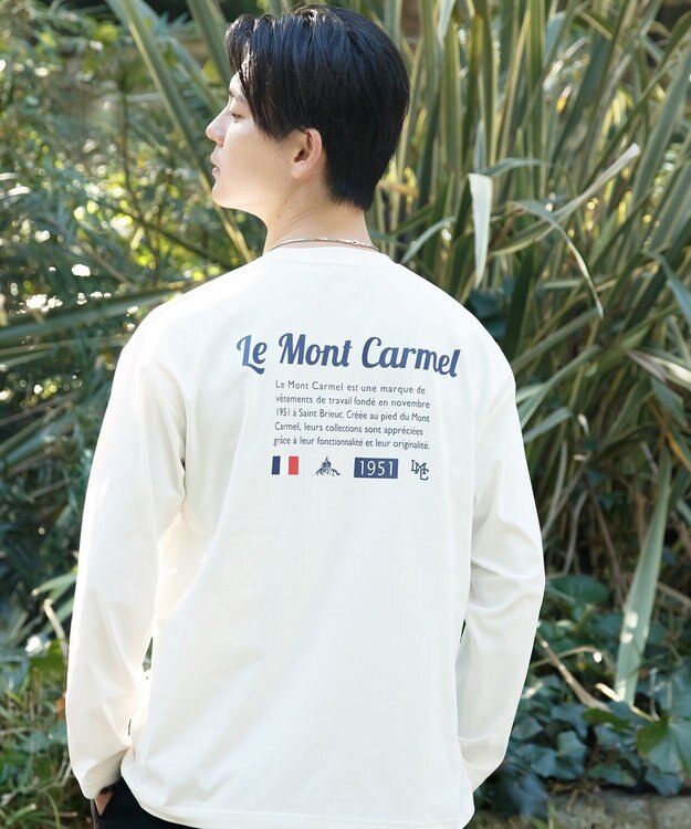 SHARE PARK MENS 【UVケア・吸水速乾・ストレッチ・軽量 】バックプリントTシャツ（L・XLサイズ） ホワイト系