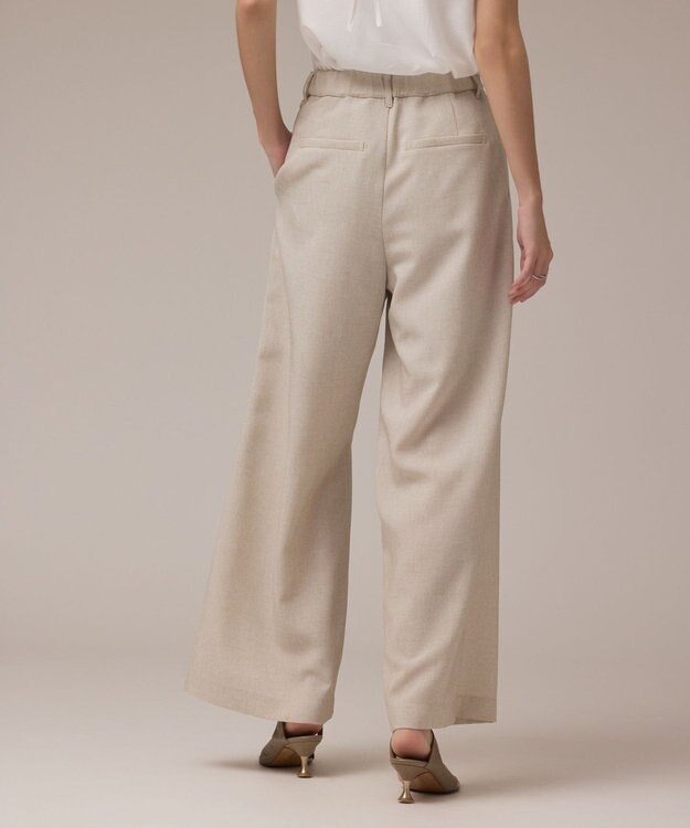 GRACE CONTINENTAL カラミタックワイドパンツ ベージュ