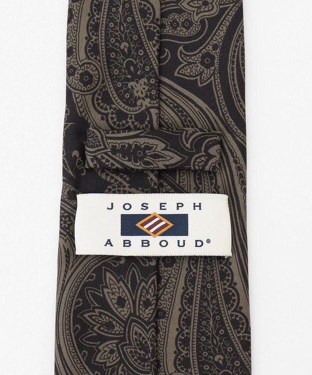 JOSEPH ABBOUD 【イタリア素材・日本製】トーナルペイズリープリント ネクタイ ダークグリーン系6