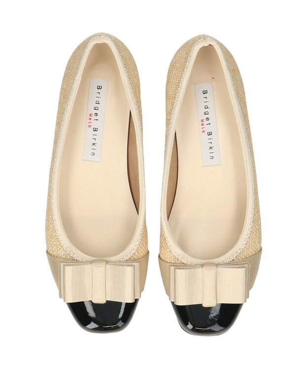 Bridget Birkin ＜2E＞【Bridget Birkin Walk】グログランリボン切替ウォーキングパンプス ベージュコンビ