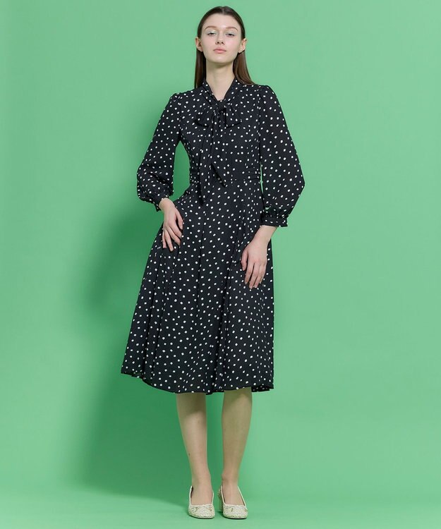 TOCCA 【八木アリサさん着用】【消臭】PROMISE RIBBON ROSETTE ドット柄ドレス ブラック系5