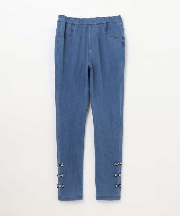 ANY KIDS カット デニム パンツ ブルー