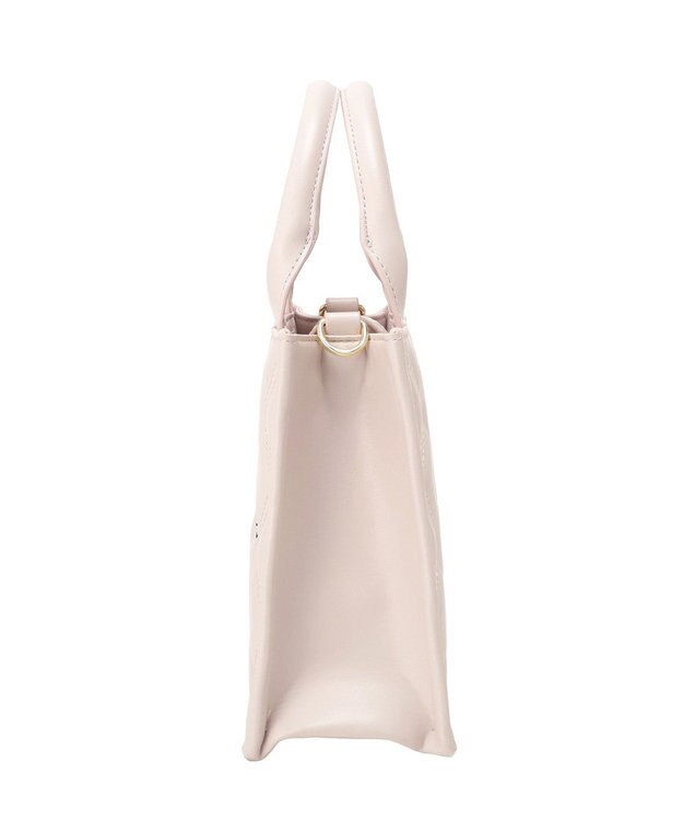 Maison de FLEUR ミニポーチ付きキルティングトートバッグ Pink